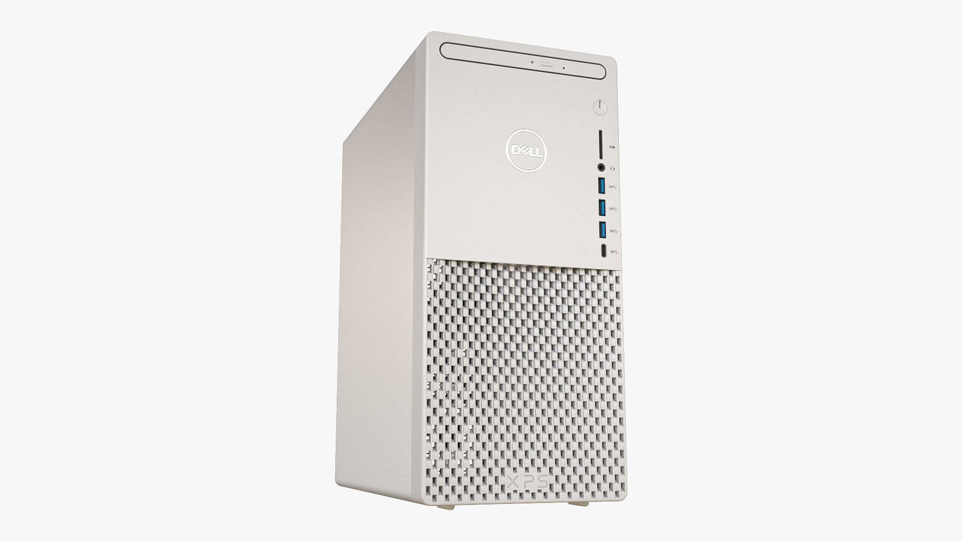 Dell XPS 8940 Desktop with Optical Drive White 3D model CGTrader