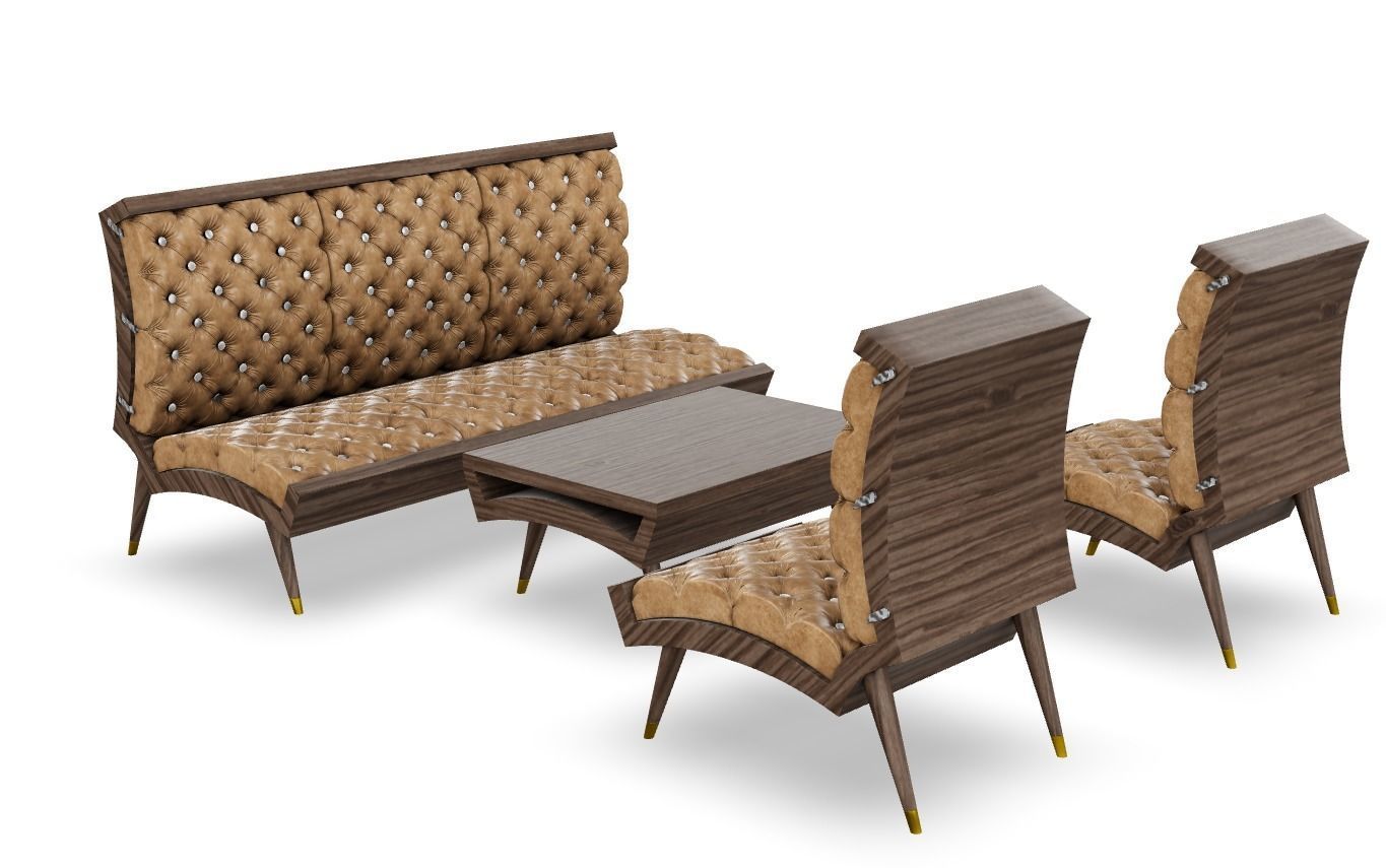 salon furniture set 3D model CGTrader