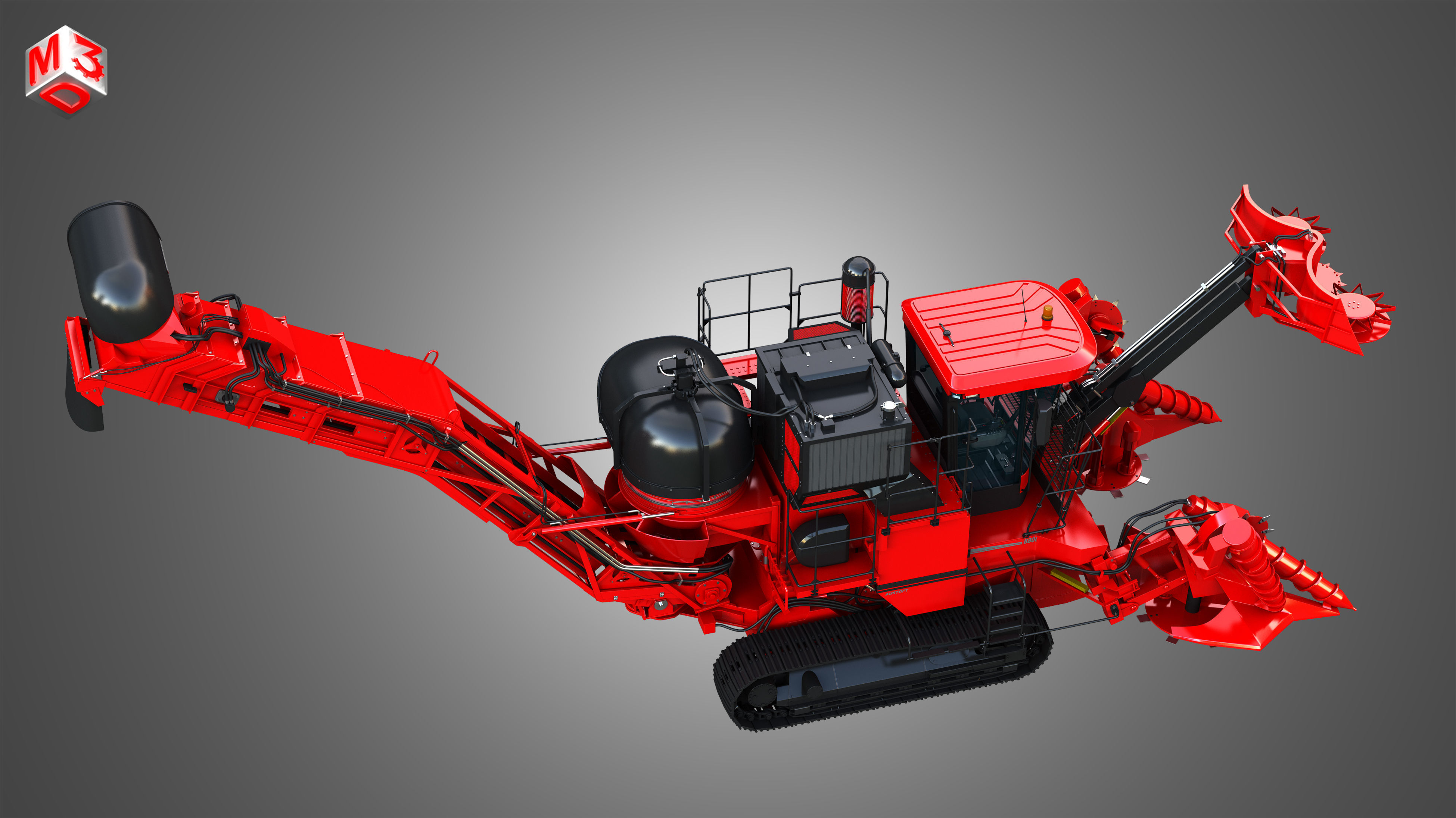 Austoft 8000 Sugercane Harvester 3D model | CGTrader