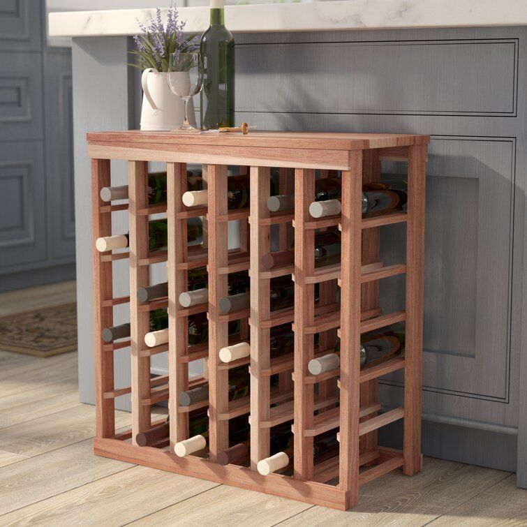 Karnes Wood Floor Wine Bottle Rack 3D model CGTrader