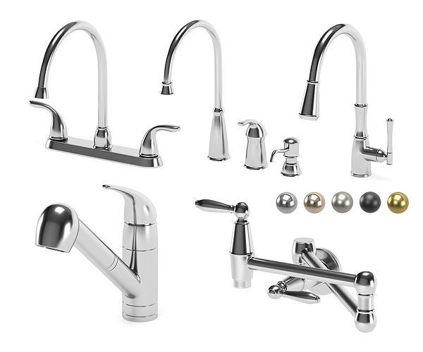 PFISTER kitchen faucets 3D model CGTrader