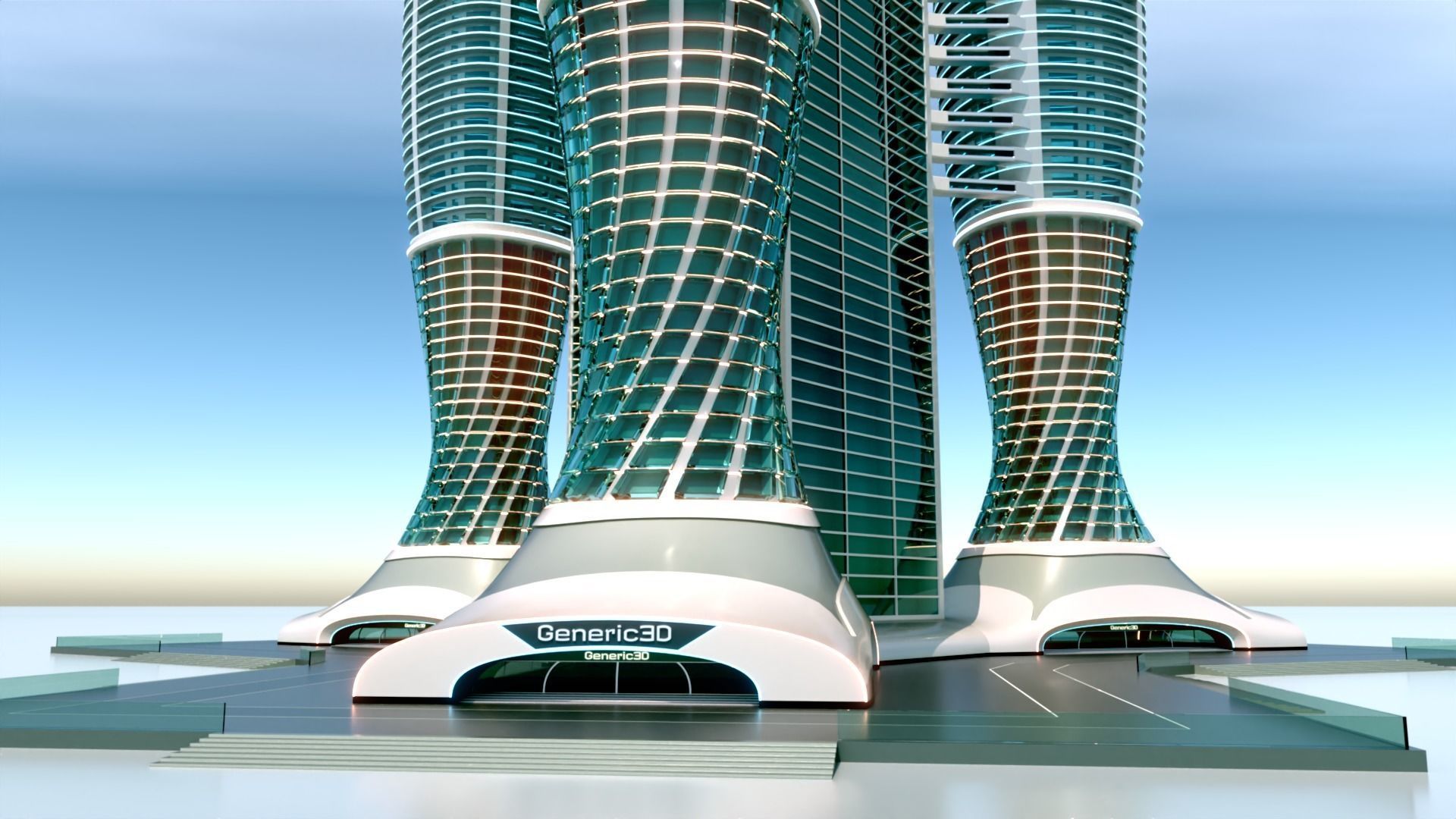 Futuristic Building Concept V1-03 3D model | CGTrader