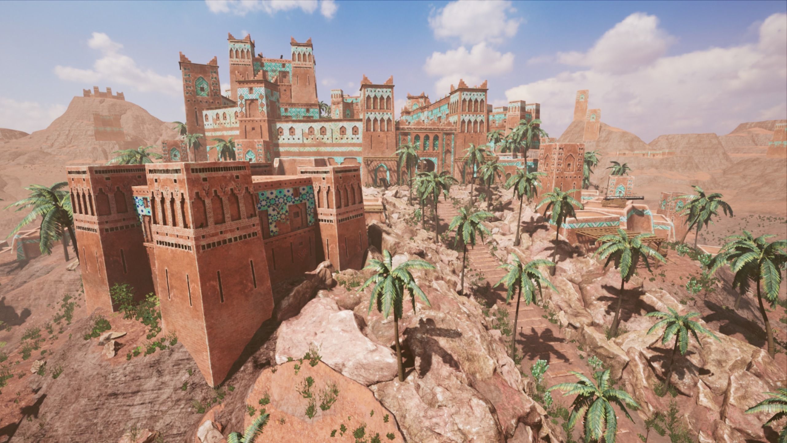 3D model Middle Eastern Kasbah Fortress - Unreal Engine VR / AR / low ...