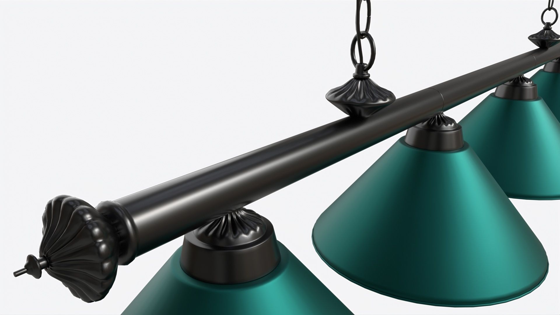 Billiard Hanging 4light Fixture 3D model CGTrader