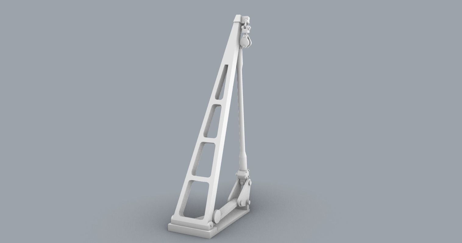 PM Boat Davit 3D model 3D printable CGTrader