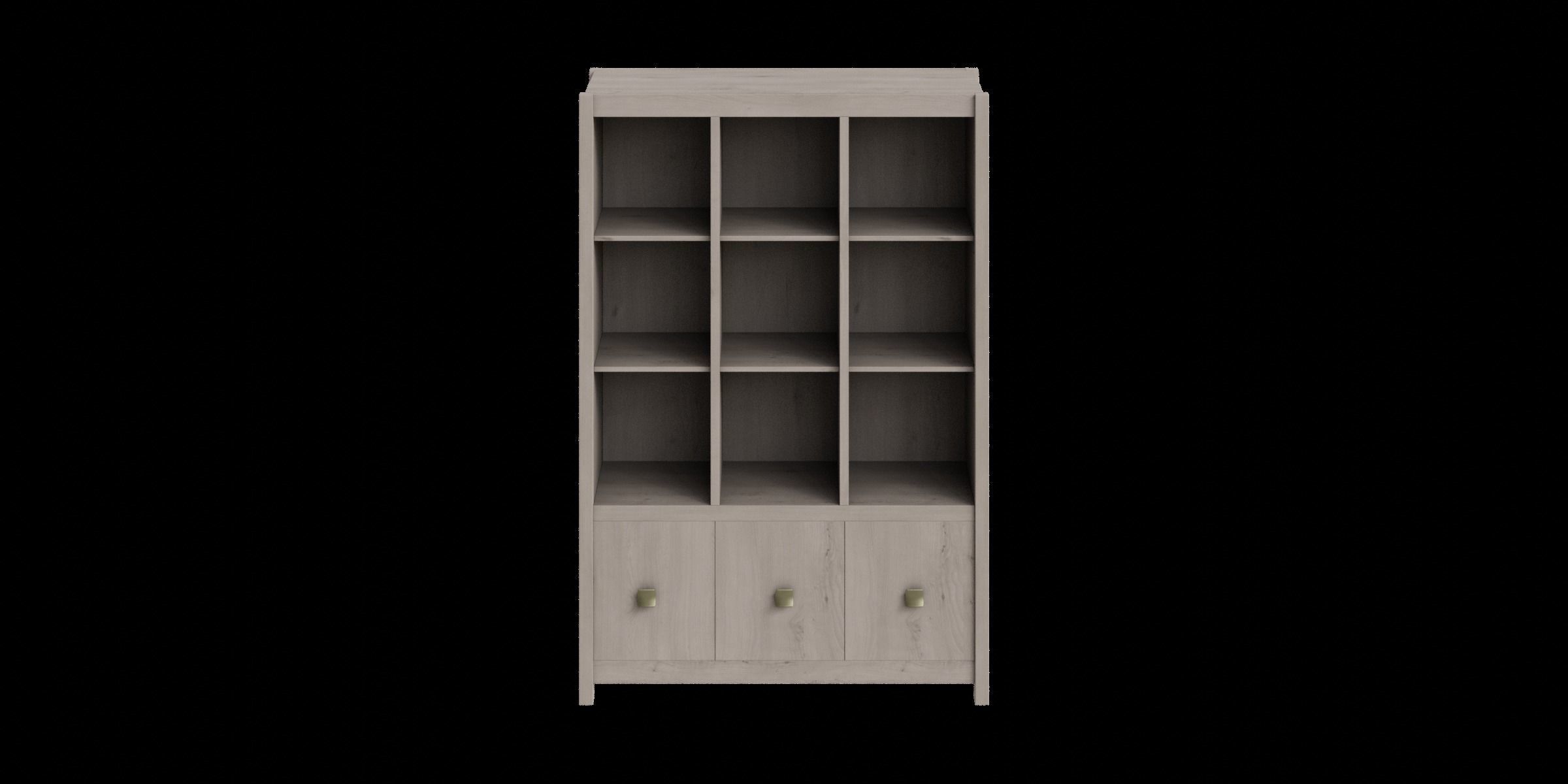 3D model Light Gray Wooden Shelf Storage VR / AR / lowpoly CGTrader
