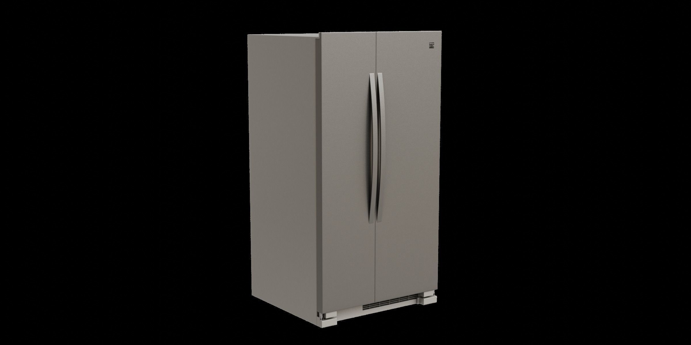 Light Gray 25 Cubic Feet Refrigerator 3D model CGTrader