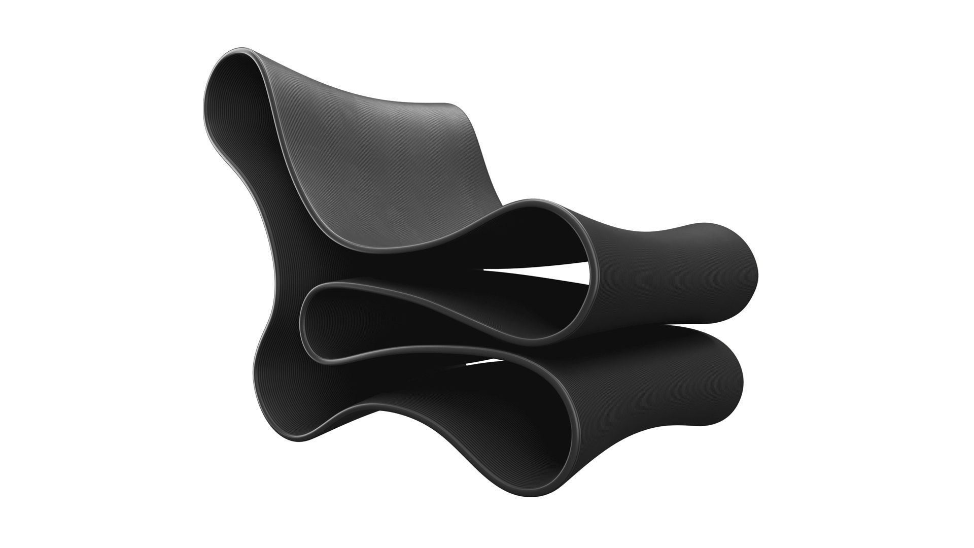 Reform Lounge Chair Black Reform Design Lab 3D model CGTrader