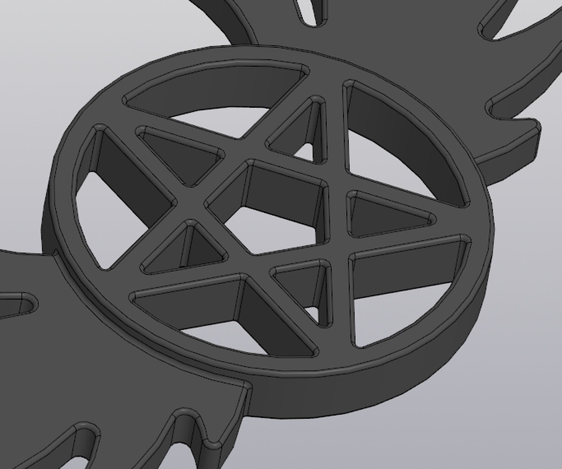 Set 2 models Wall decor Angel wings with pentagram and inverted 3D ...