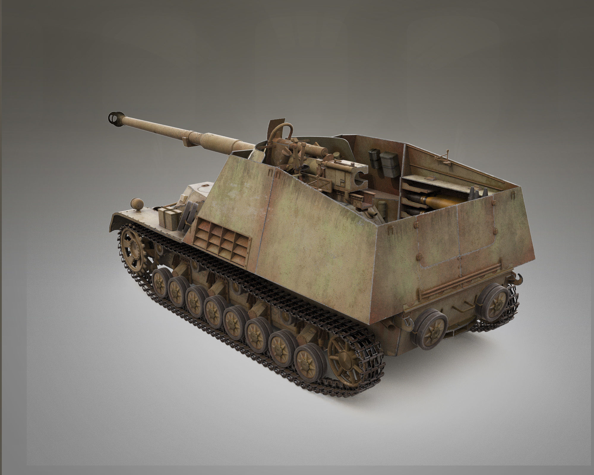 3D model NASHORN Tank Destroyer SdKfz 164 VR / AR / low-poly | CGTrader