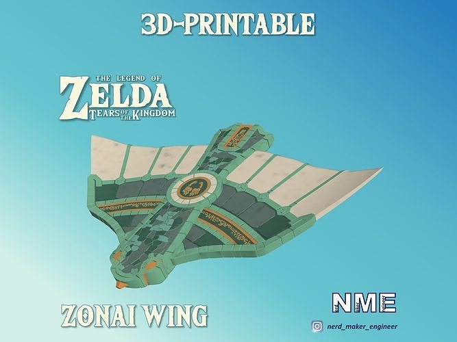Zonai Wing Zelda Tears of the Kingdom 3D model 3D printable CGTrader