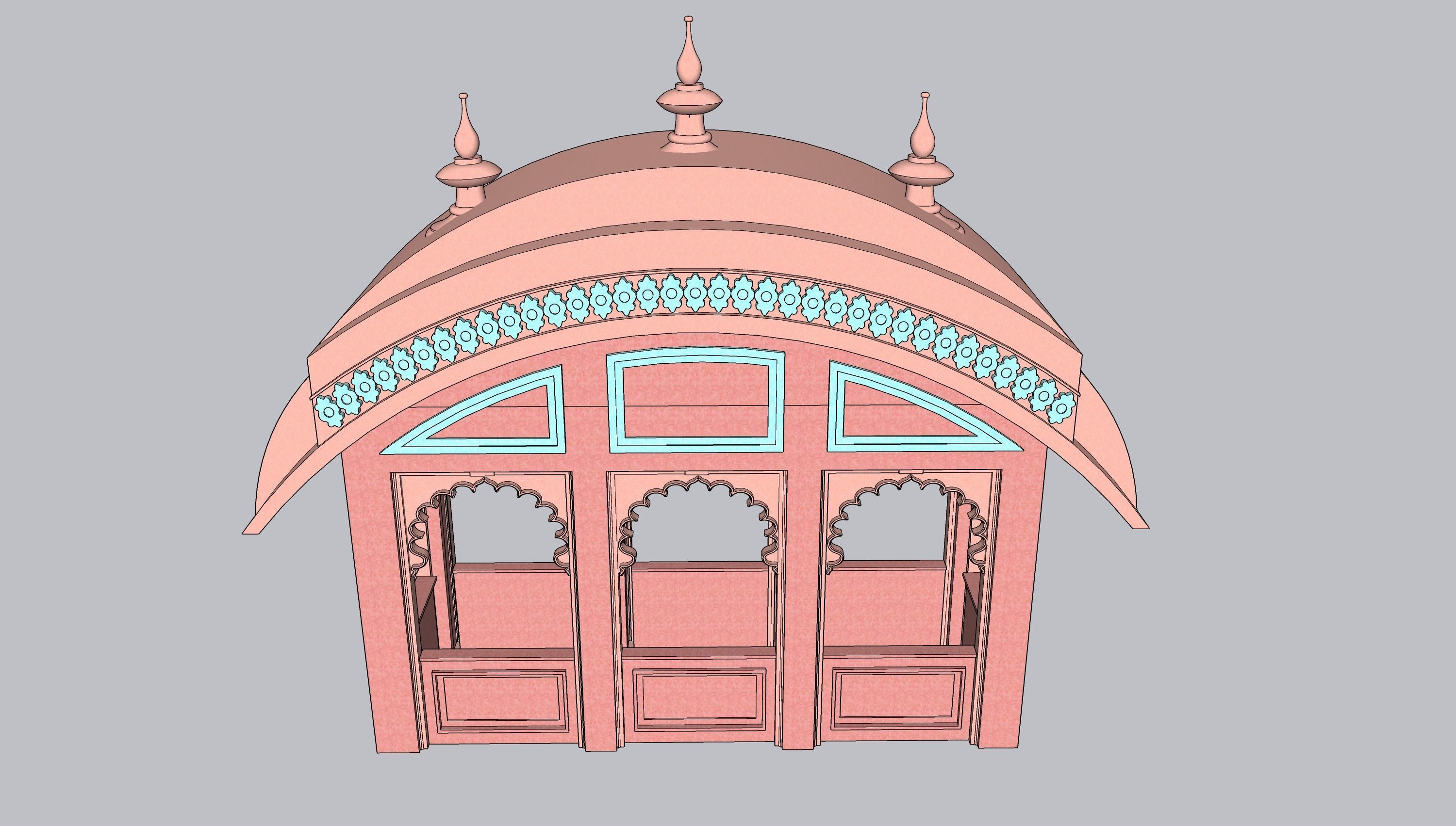 3D model indian jodhpuri stone chatri temple VR / AR / lowpoly CGTrader