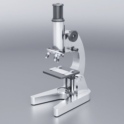 3D model Microscope Game ready asset VR / AR / lowpoly CGTrader