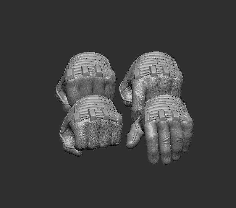 Gloved Hands Set Of 4 Hands For Action Figures 3D Print Model 3D Gloved Hands Set Of 4 Hands For Action Figures 3D Print Model 3D