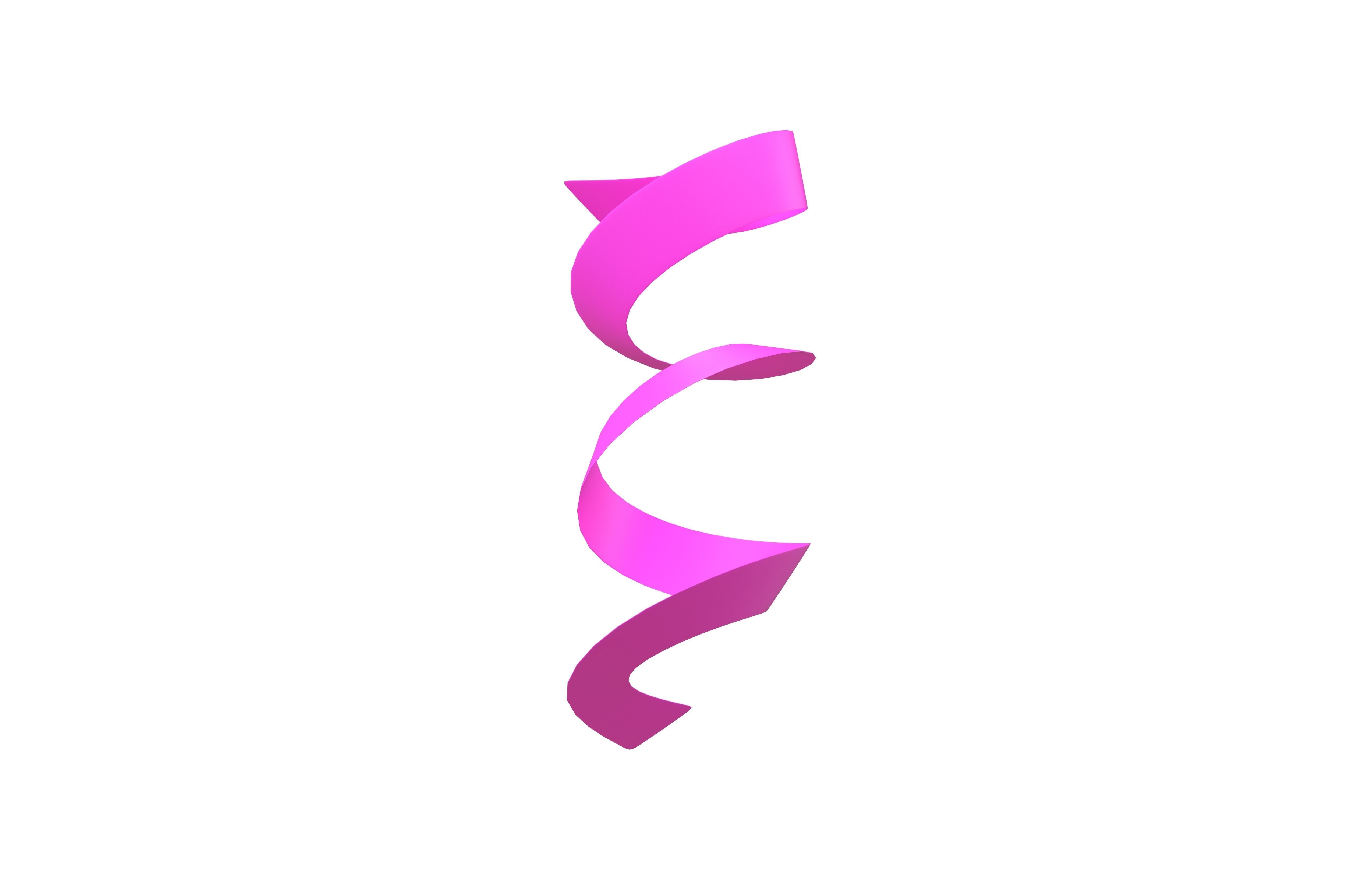 Low Poly Ribbon Reference 3D model Curly Ribbon V1 002 VR / AR / low-poly | CGTrader