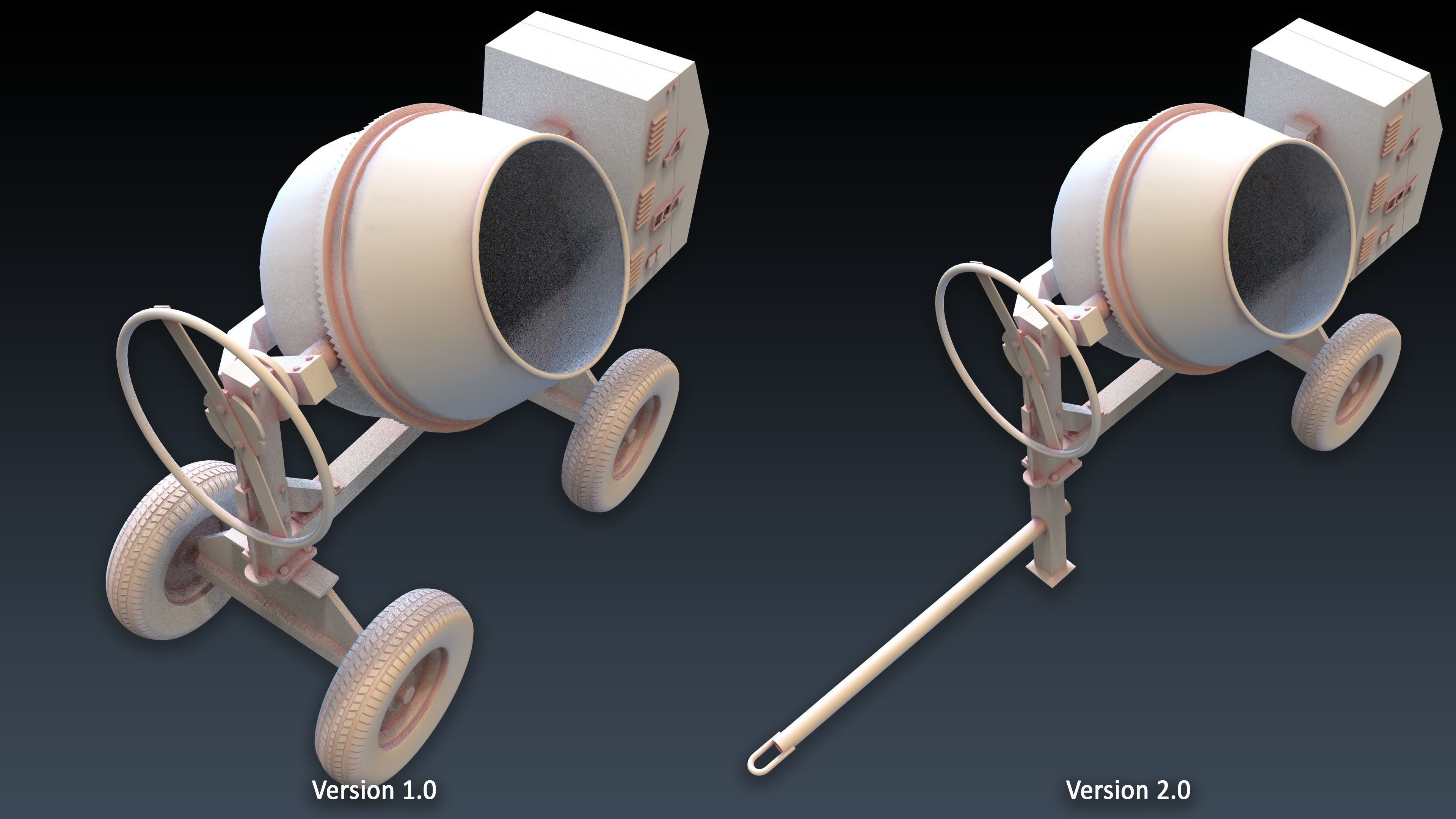 CEMENT MIXER MACHINE 3D MODEL 3D model CGTrader