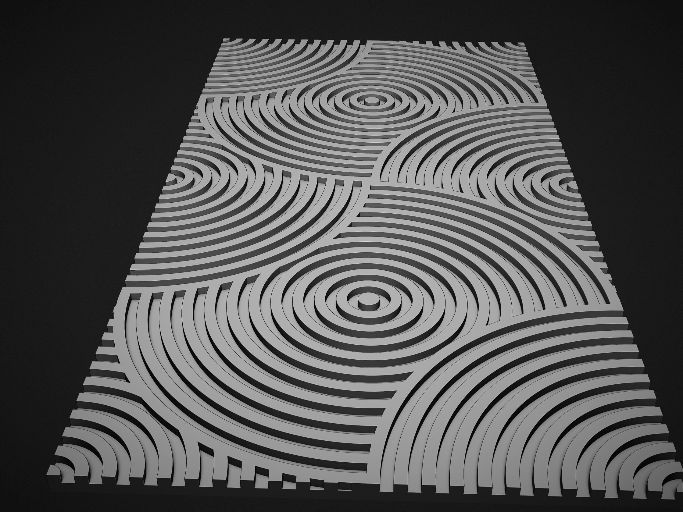 Seamless geometric pattern wall panel 3D model 3D printable CGTrader