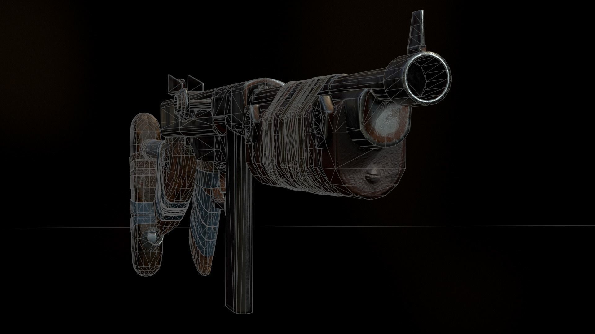 3D model Rust Thompson Gun Game Ready VR / AR / lowpoly CGTrader