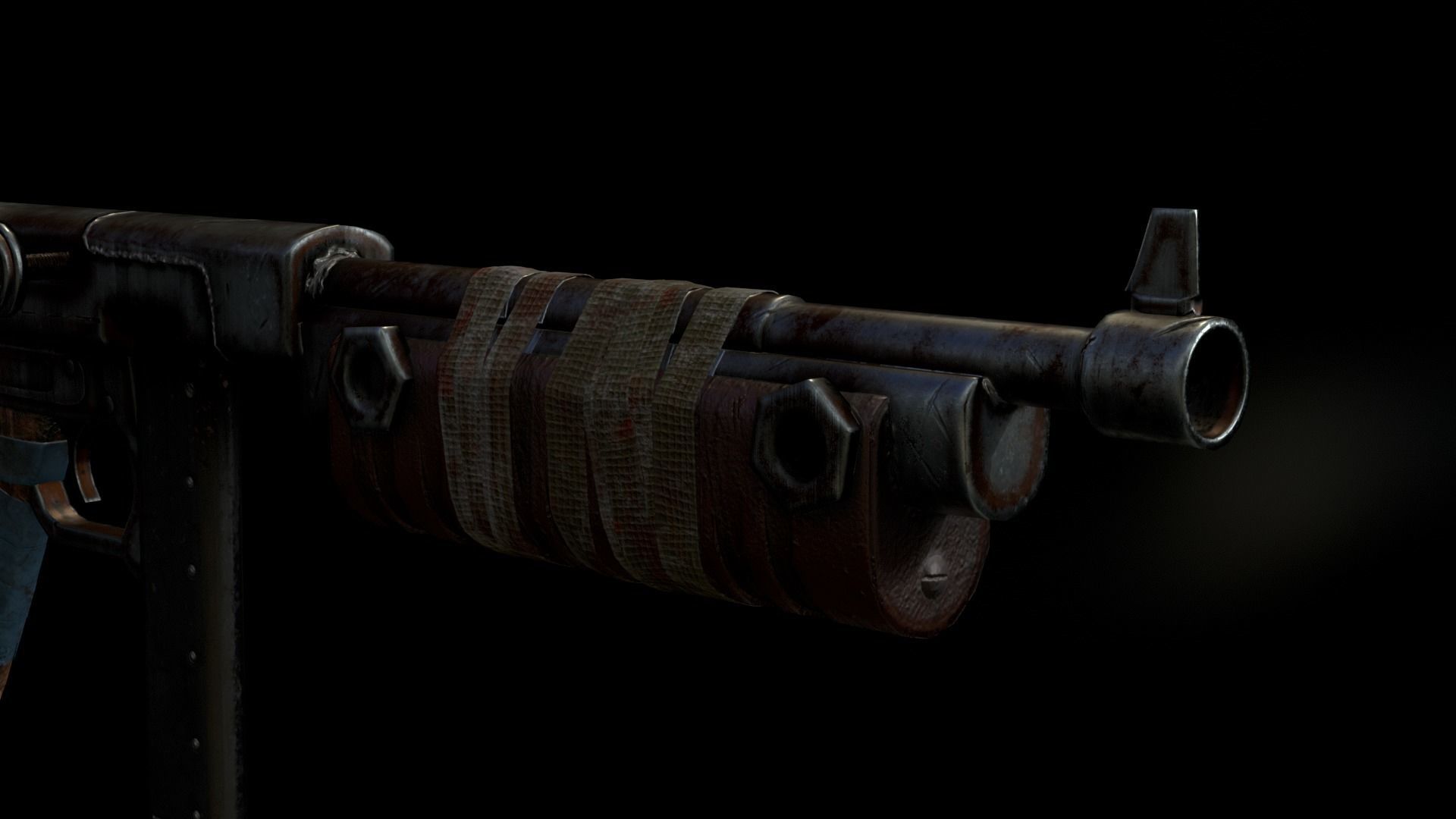 3D model Rust Thompson Gun Game Ready VR / AR / lowpoly CGTrader