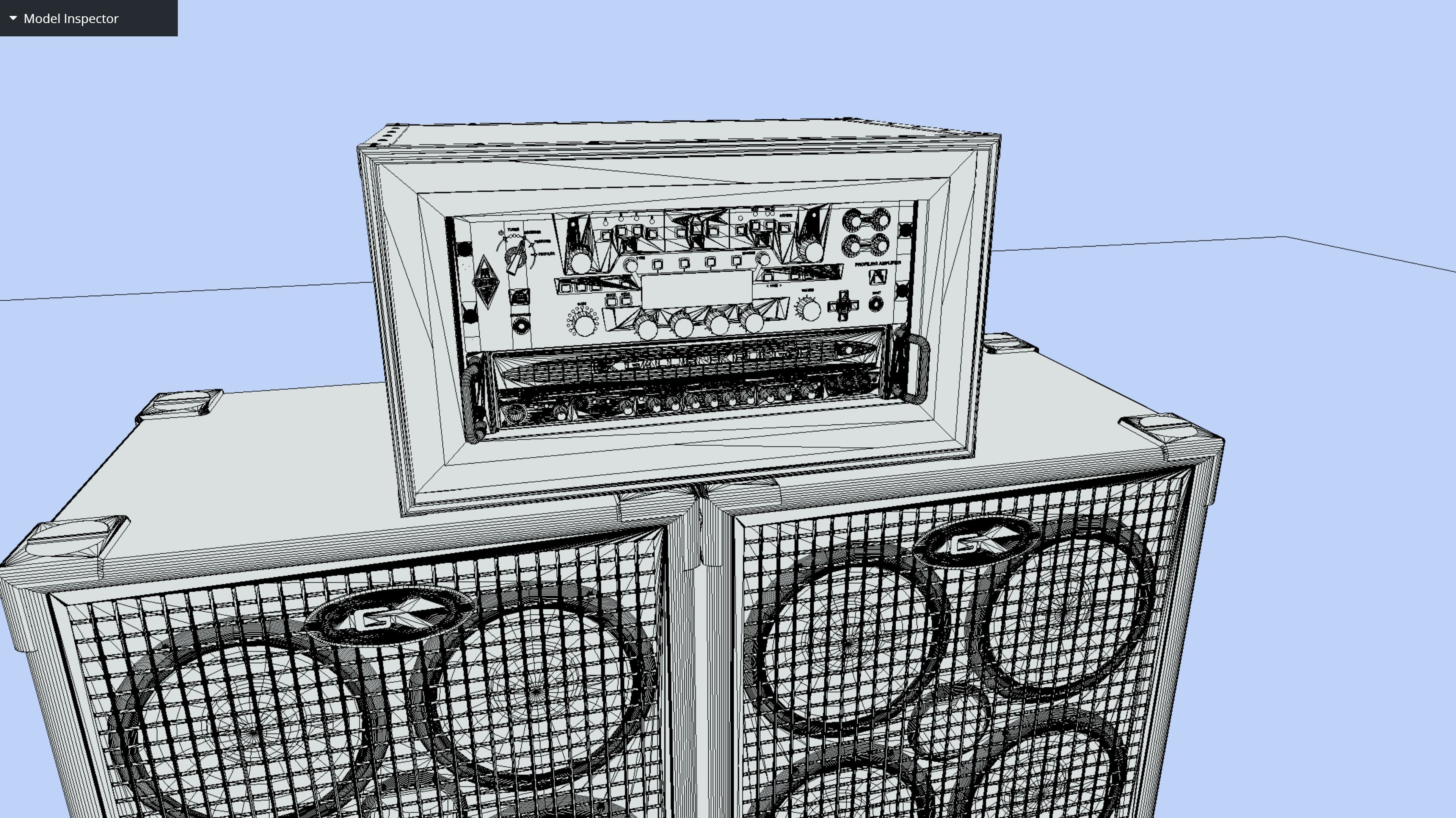 BASS RIG KEMPERGALLIEN KRUEGERSHURE SM57 free 3D model CGTrader