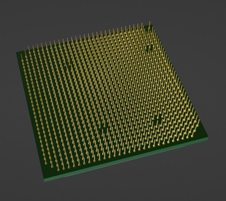 AMD Athlon 64 X2 CPU free 3D model | CGTrader