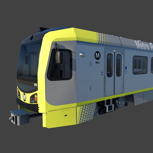 Light Rail Train Kinki Sharyo P3010 free VR / AR / lowpoly 3D model