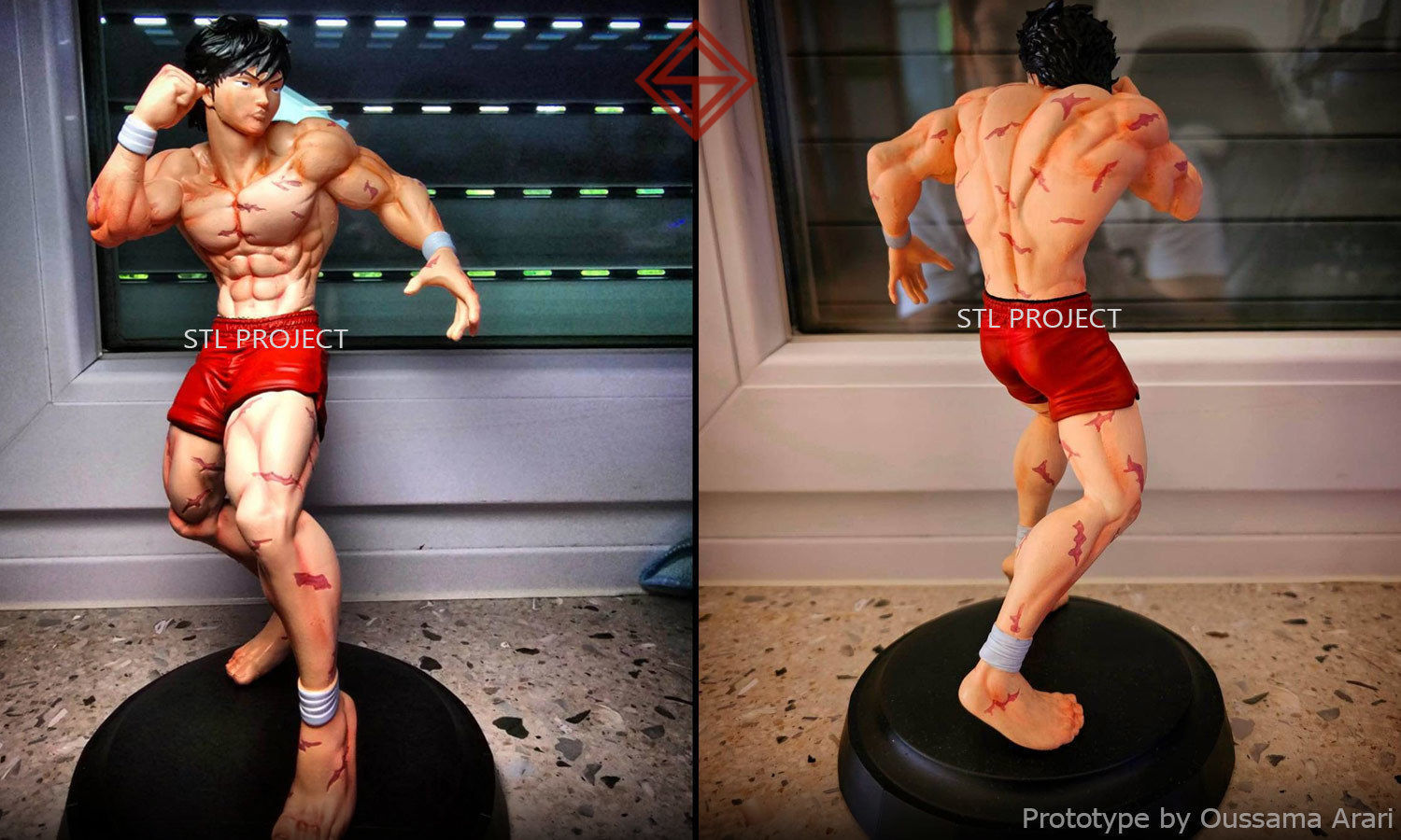 Jiumaocleu Anime BAKI Acción Figura 17CM Hanma Yujiro Figura Estatua Modelo, Articulaciones Movible, Caricatura Manga Figura Artesanal Coleccionable Decoración de Escritorio Regalos