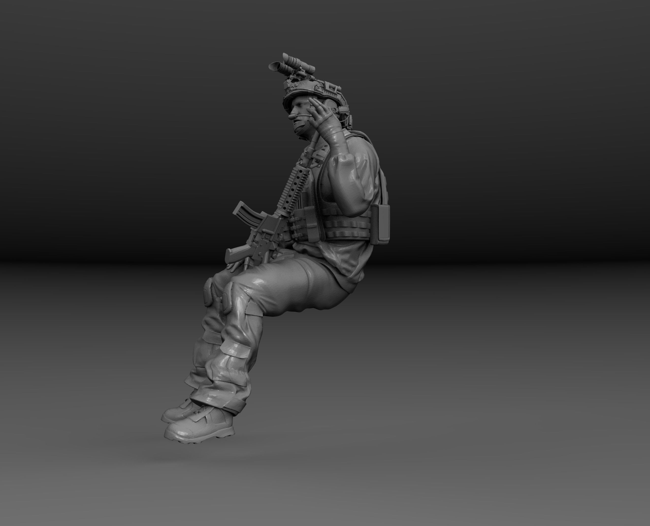 modern american soldier special forces seal 3D model 3D printable ...
