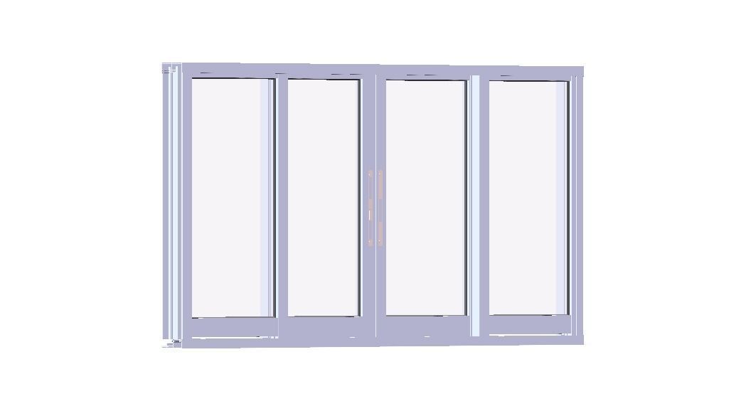 Aluminium Sliding Window 4 Panels 3D model rigged | CGTrader