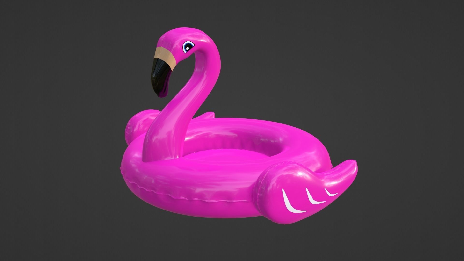 Inflatable Pink Flamingo Toy 3D model | CGTrader