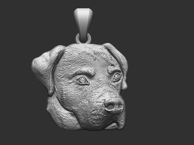 Dog face Pendant 3D model 3D printable CGTrader