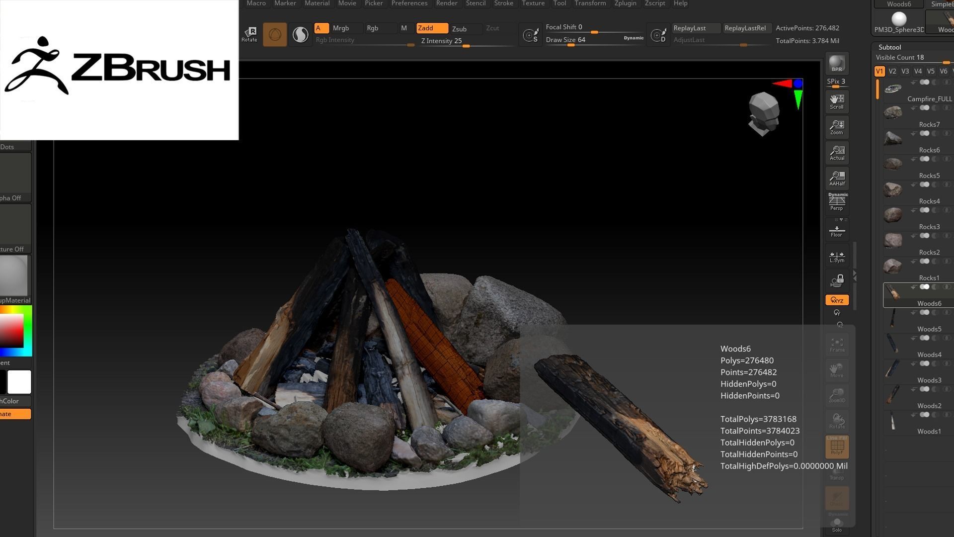 3D model Realistic Campfire VR / AR / low-poly | CGTrader