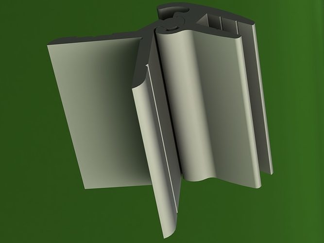 3D model Aluminum Snap Fit Hinge VR / AR / lowpoly CGTrader
