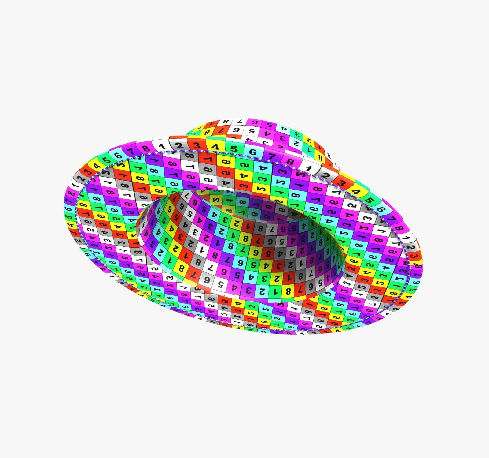 White felt hat 3D model CGTrader