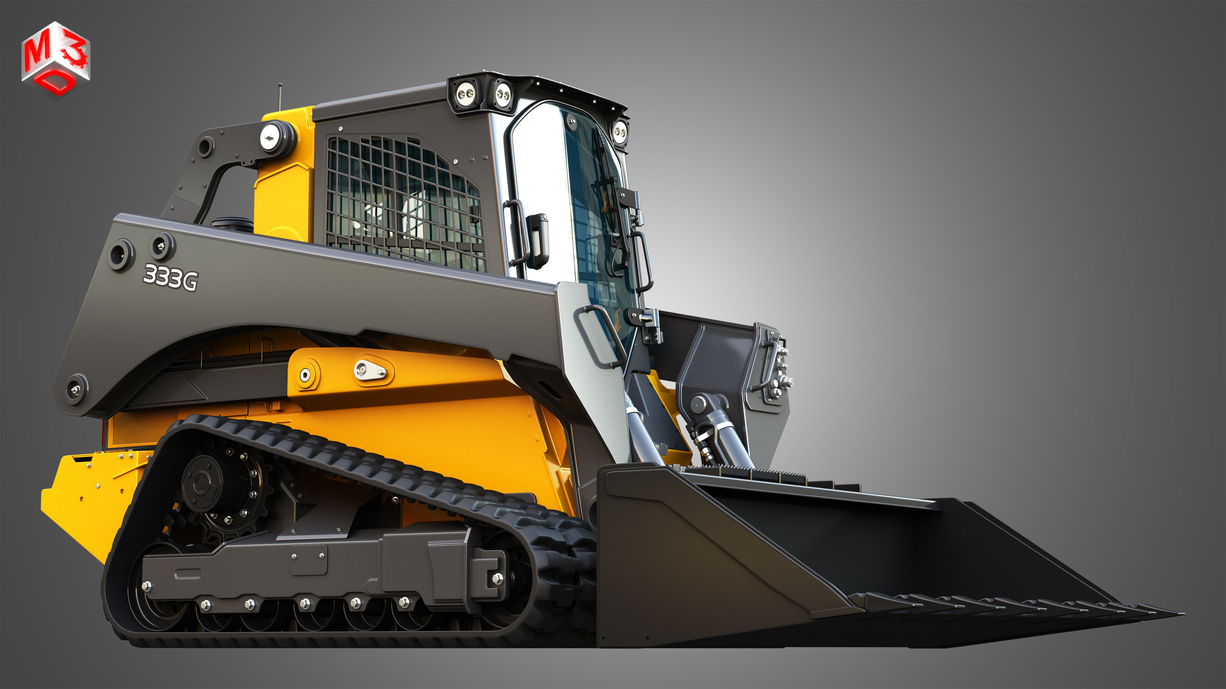 JD - 333G Compact Track Loader - Bucket 3D model | CGTrader
