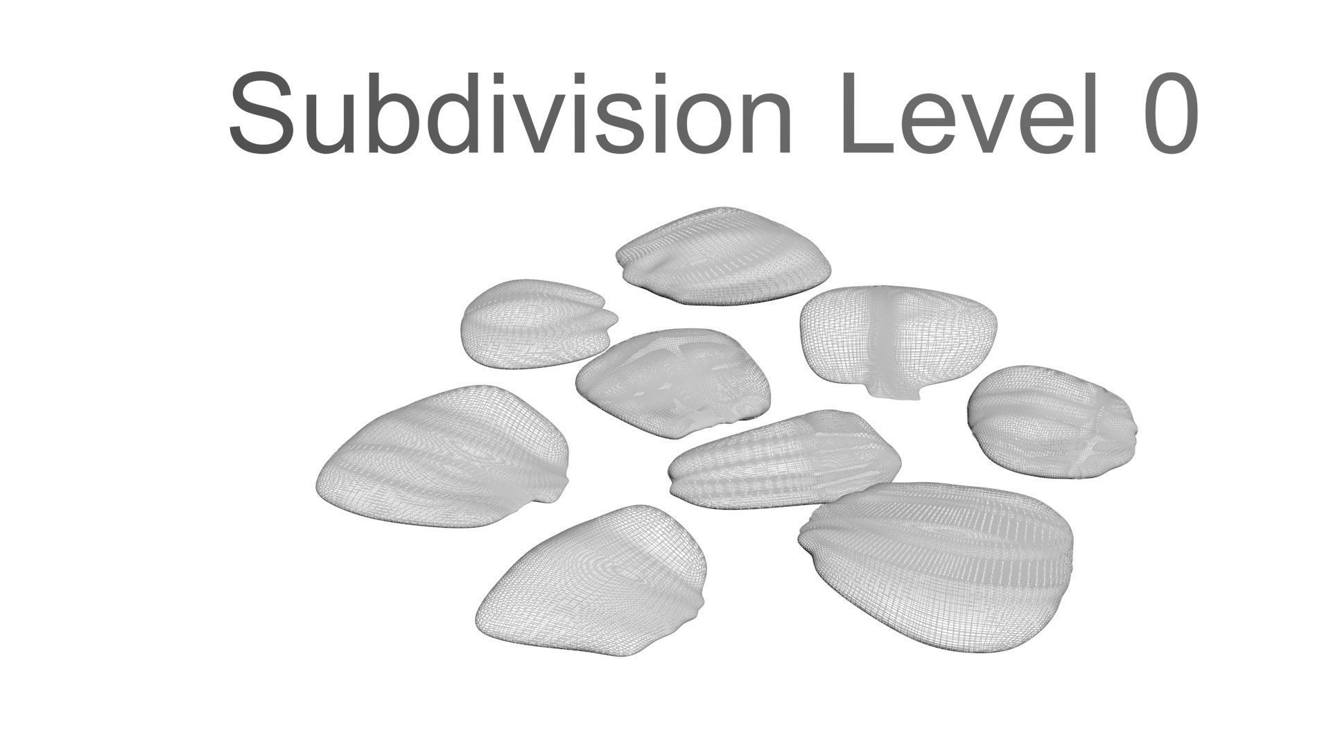 Colored Corn Kernels Set 3D model CGTrader