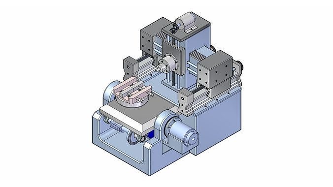 5 Axis Machine 3D model animated | CGTrader