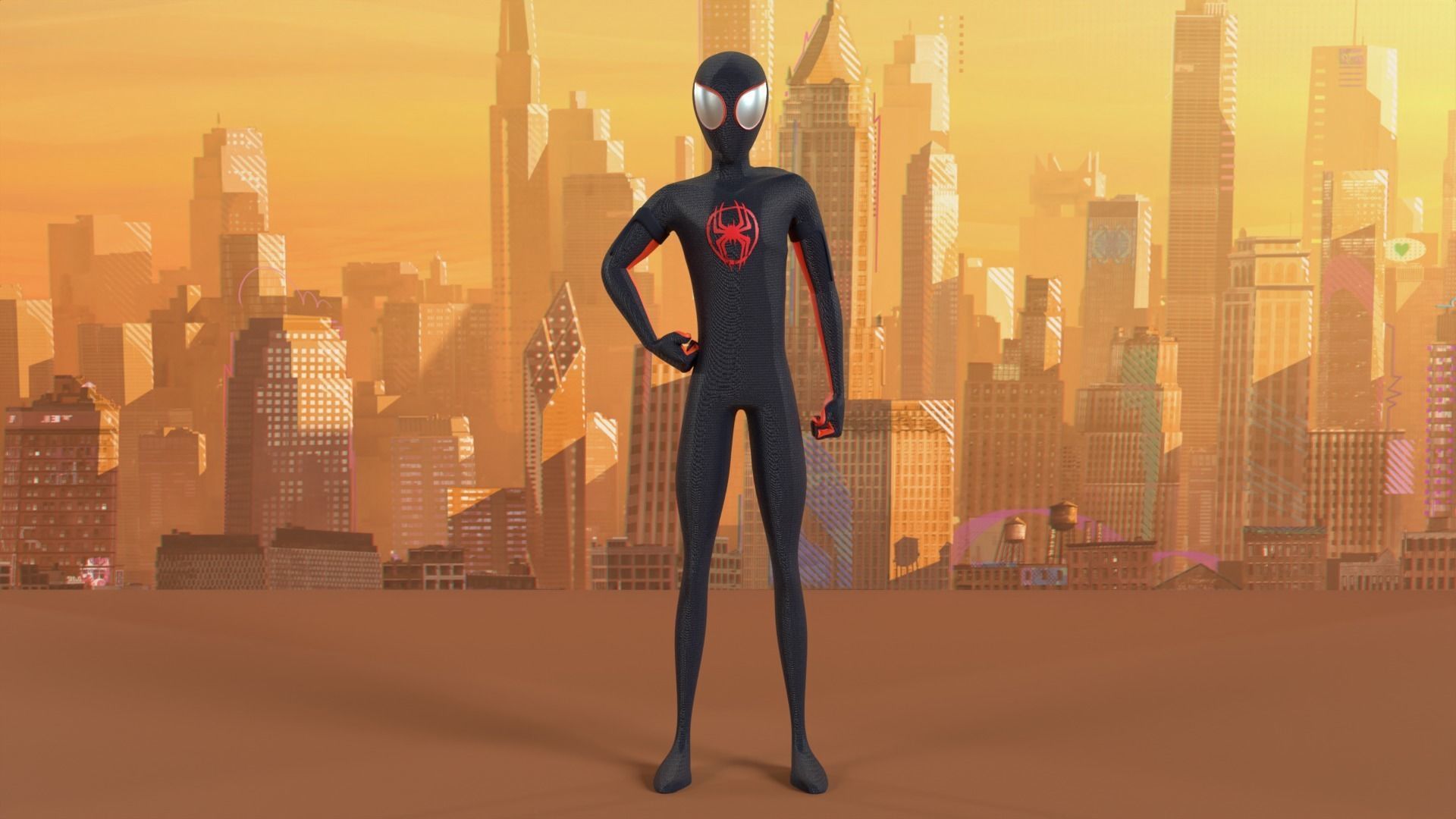 Miles Morales SpiderMan Across the Spider Verse 3D model rigged | CGTrader