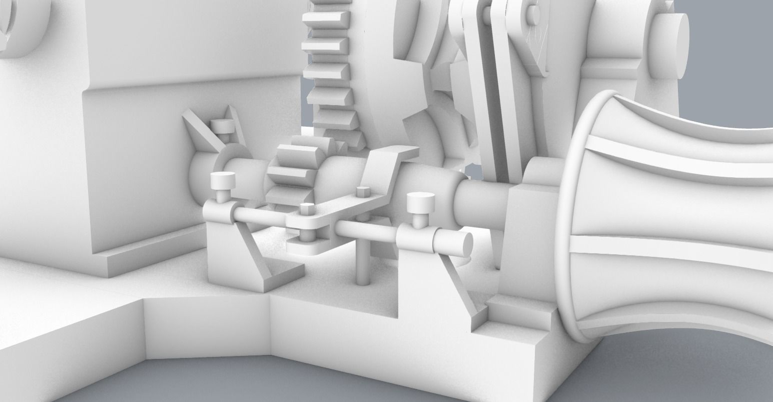 3D model Double Drum Boat Anchor Winch Windlass ANSALDO VR / AR / low ...