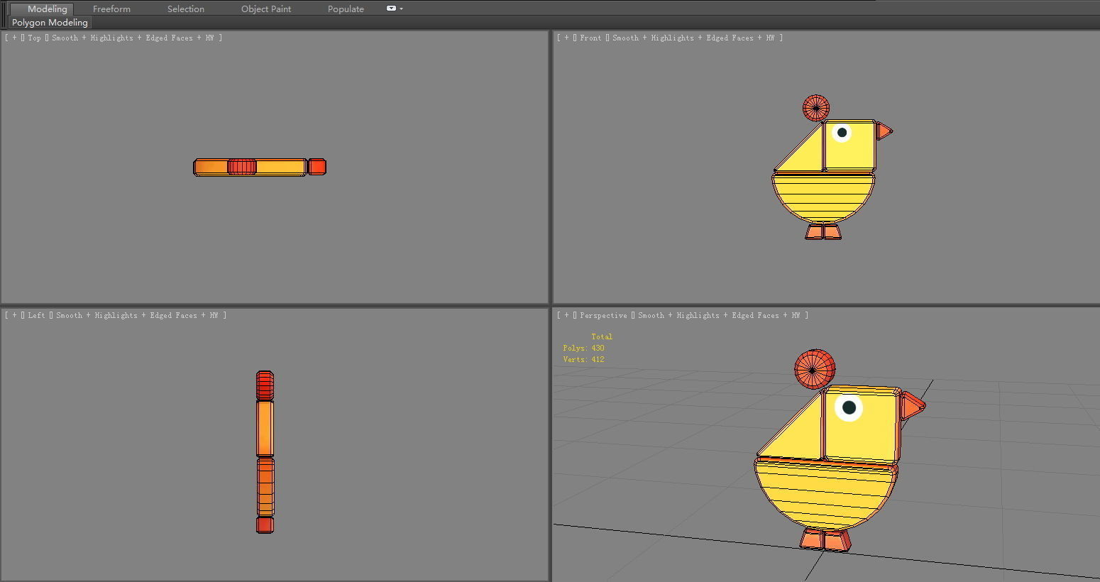 3D model Animal shape blocks - Yellow chicken toys VR / AR / low-poly ...