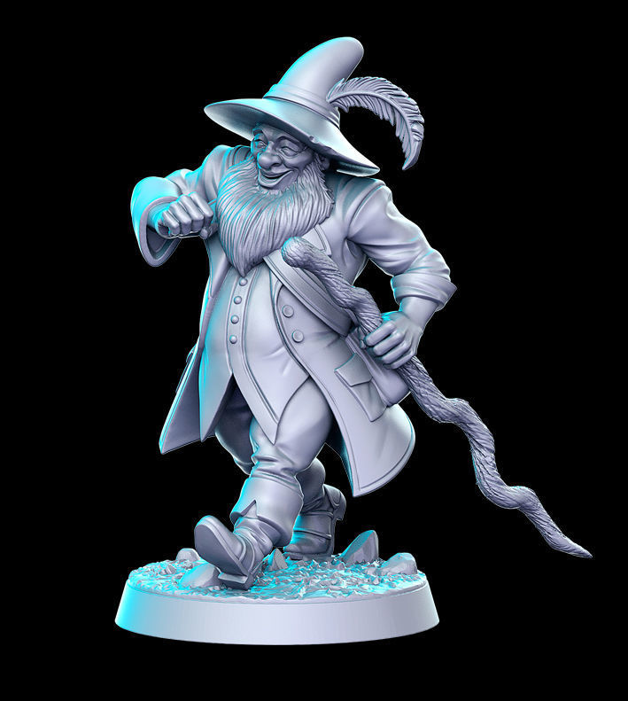 Tom Bombadil Hobbit Lord of the Rings LOTR 32mm Presupported 3D model 3D printable CGTrader