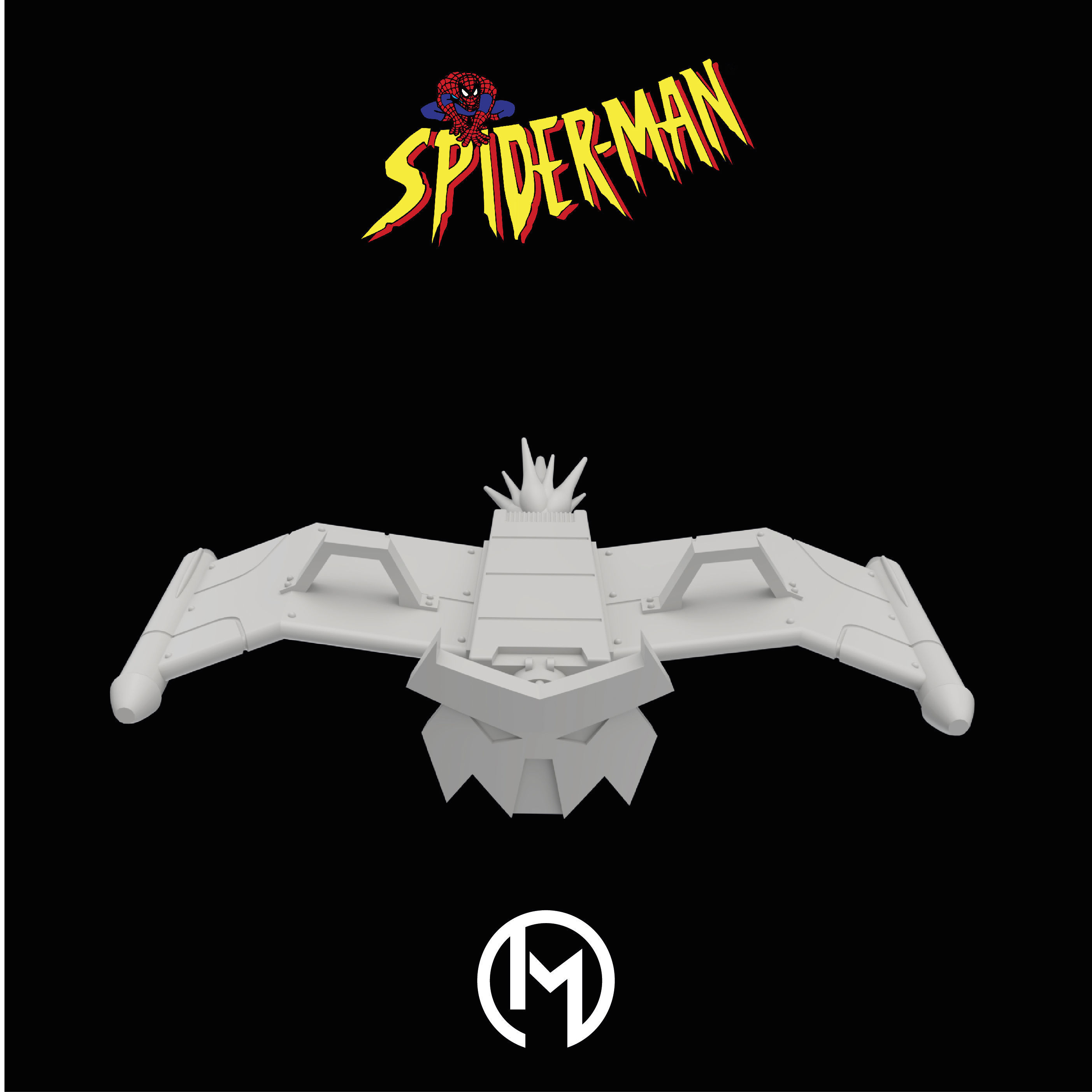 GREEN GOBLIN GLIDER ANIMATED SERIES 3D model 3D printable CGTrader