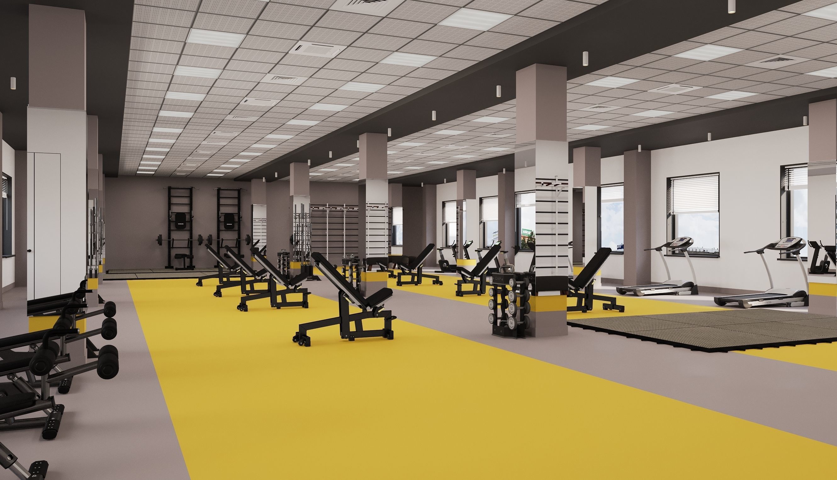 sport interior design 3D model CGTrader