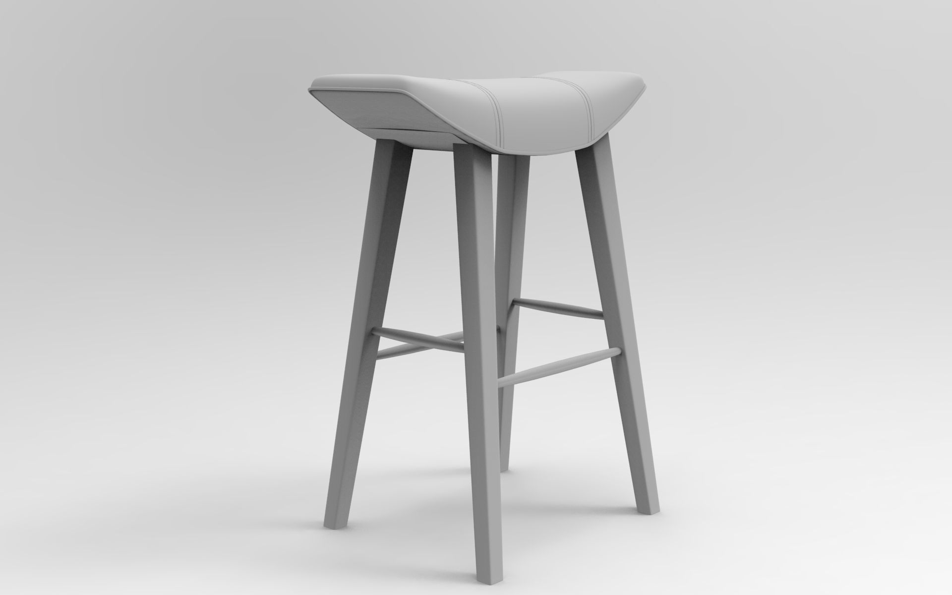 Hatu Kitchen Stool 3D model CGTrader