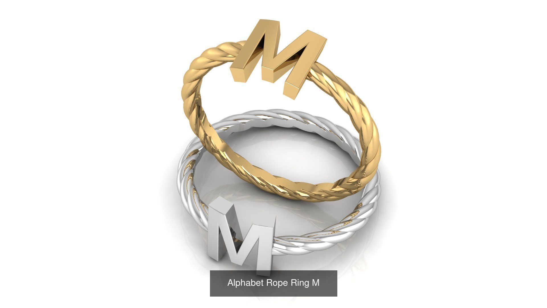 Alphabet Rope Rings 3D Model Collection | CGTrader