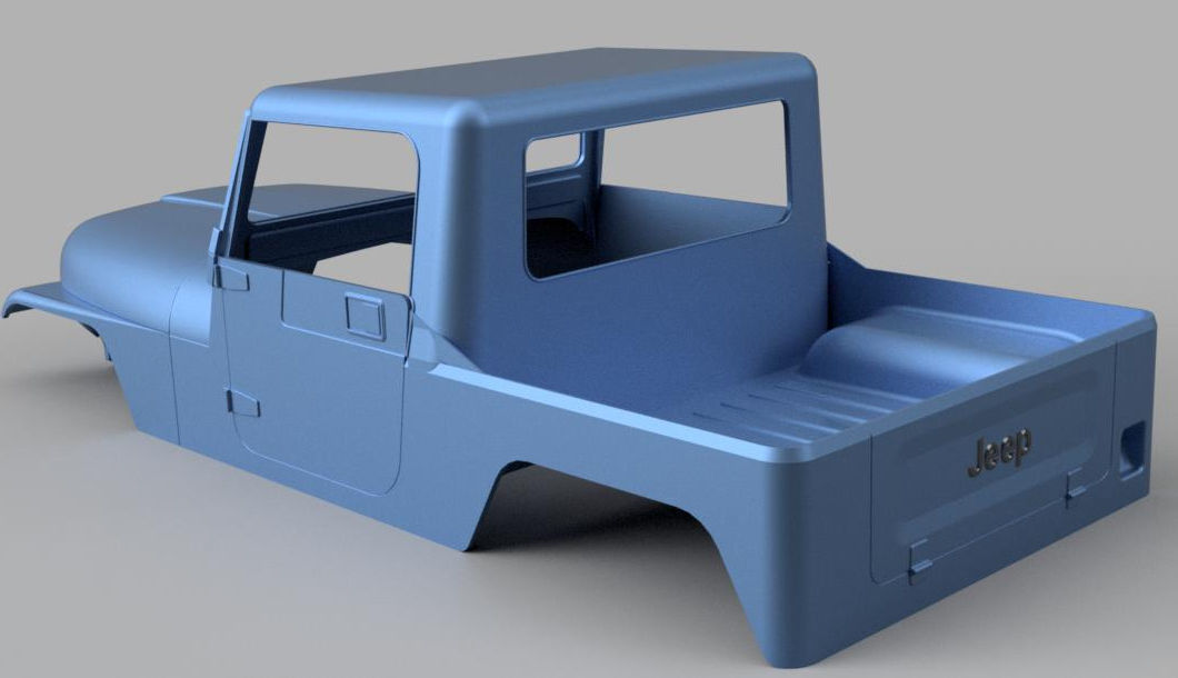 Jeep CJ7 CRAWLER BODY 270MM WHEELBASE 3D model 3D printable CGTrader