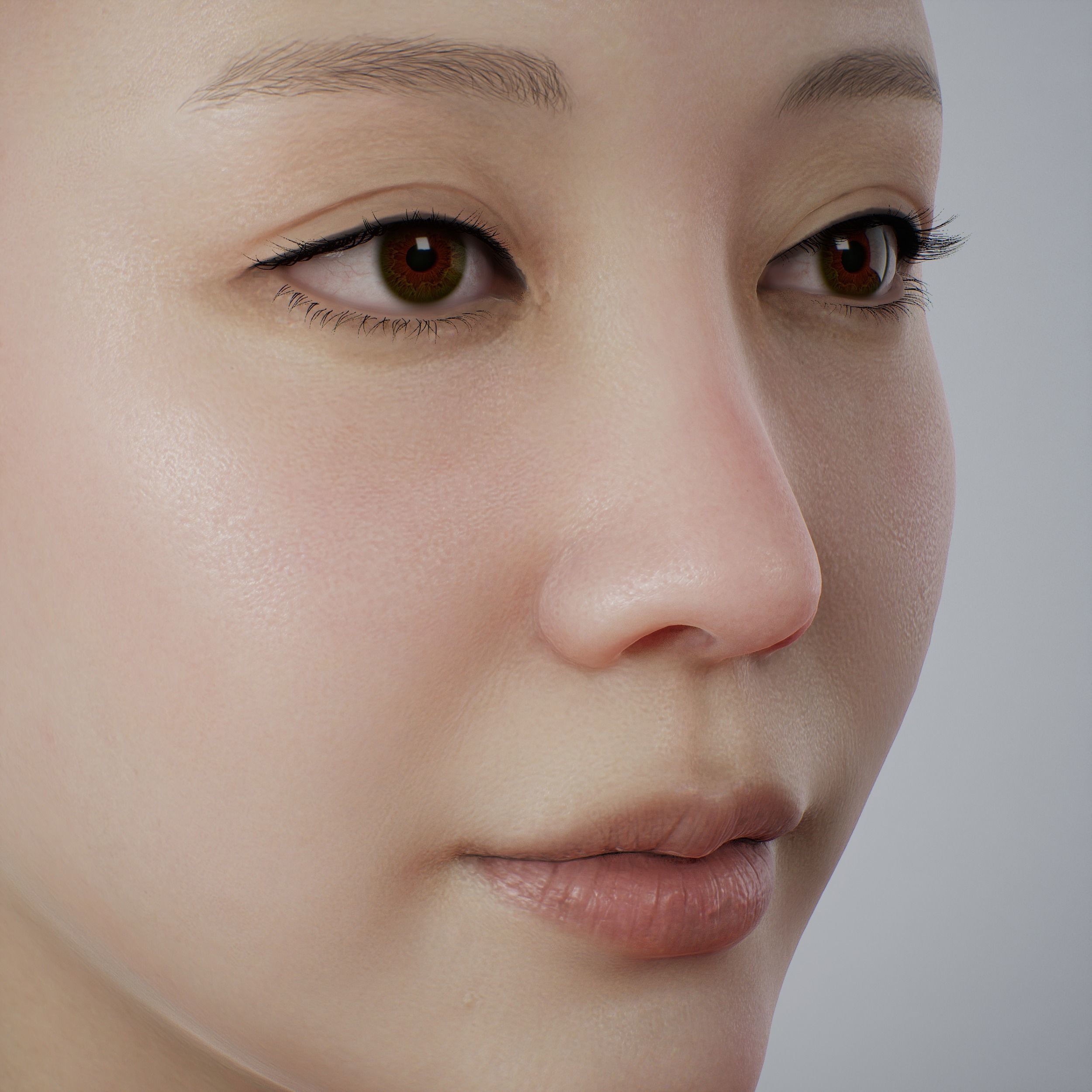 3D model Face of Korean Female VR / AR / low-poly | CGTrader
