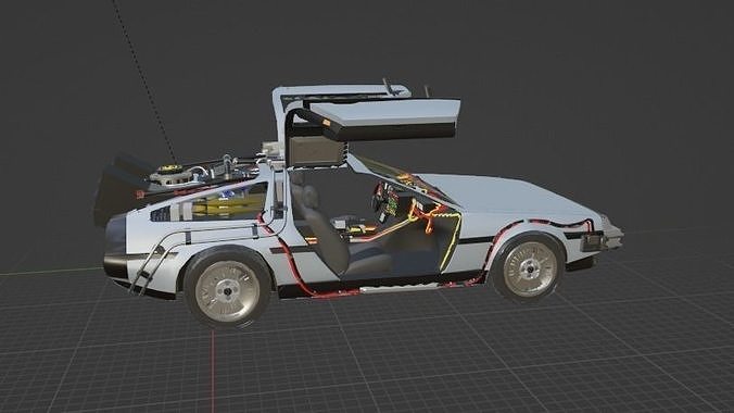 Delorian 12 3D model animated | CGTrader