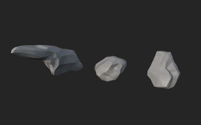 Big Rocks Modell 3D model Stylized Big Rocks VR / AR / low-poly | CGTrader