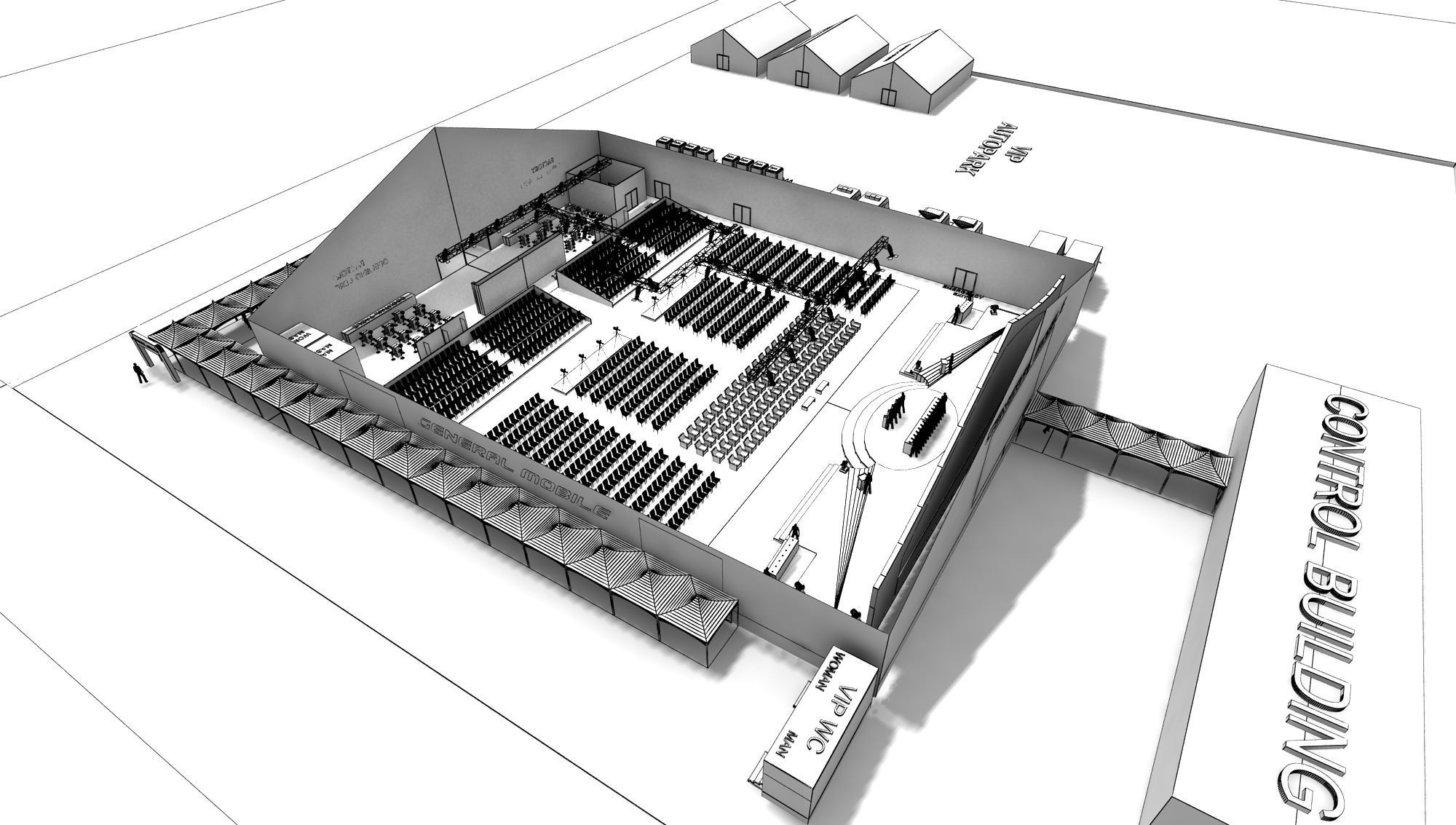 Big Tent Factory Opening Ceremony 3D model CGTrader